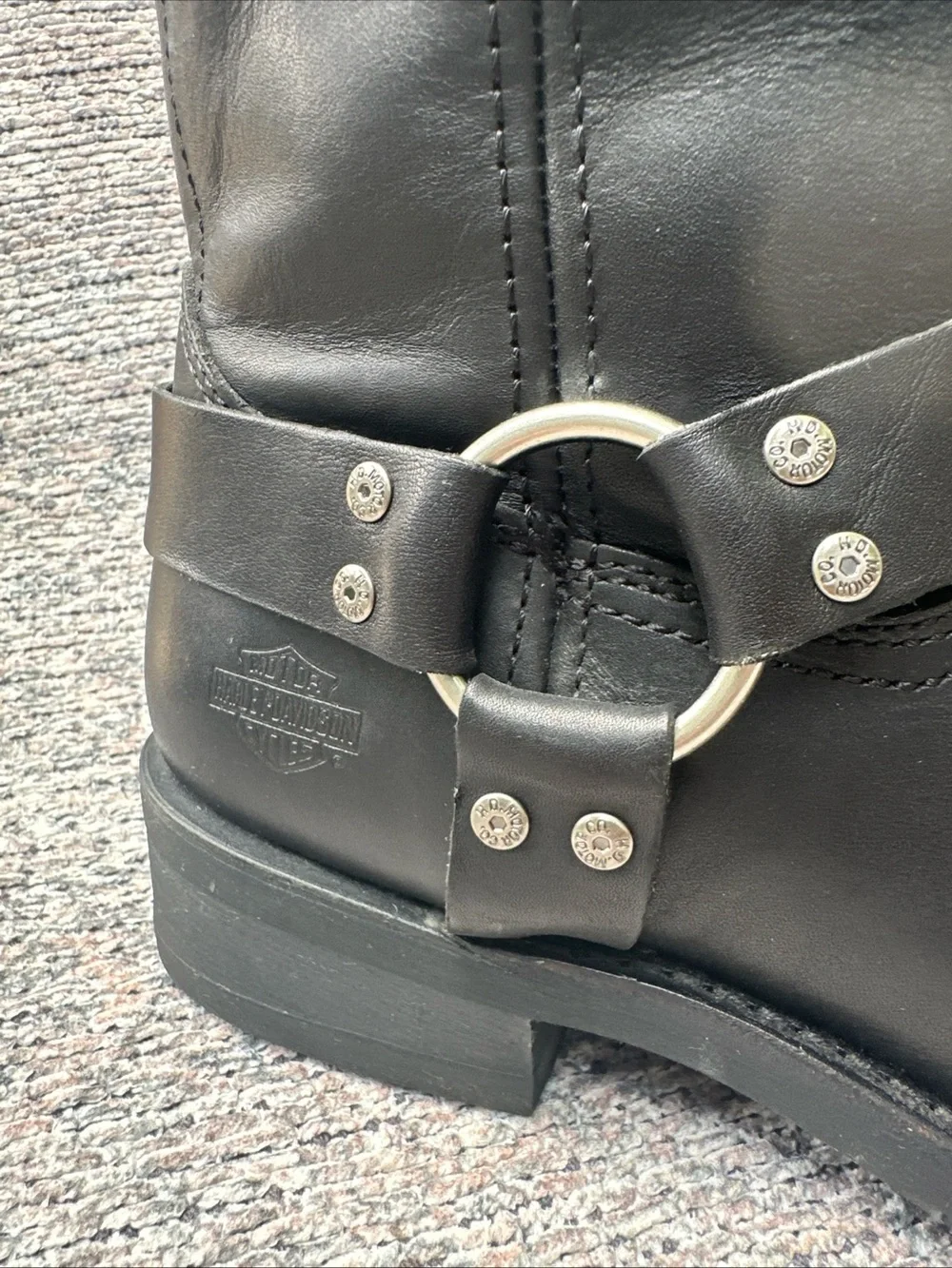 Harley Davidson Harness Hustin Black Leather Boots Mens 13, 95354 Riding Harness